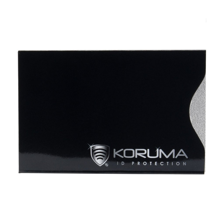 Proximity Kartenetui - Koruma (vertikal, schwarz, silbernes Logo) 10er Set.