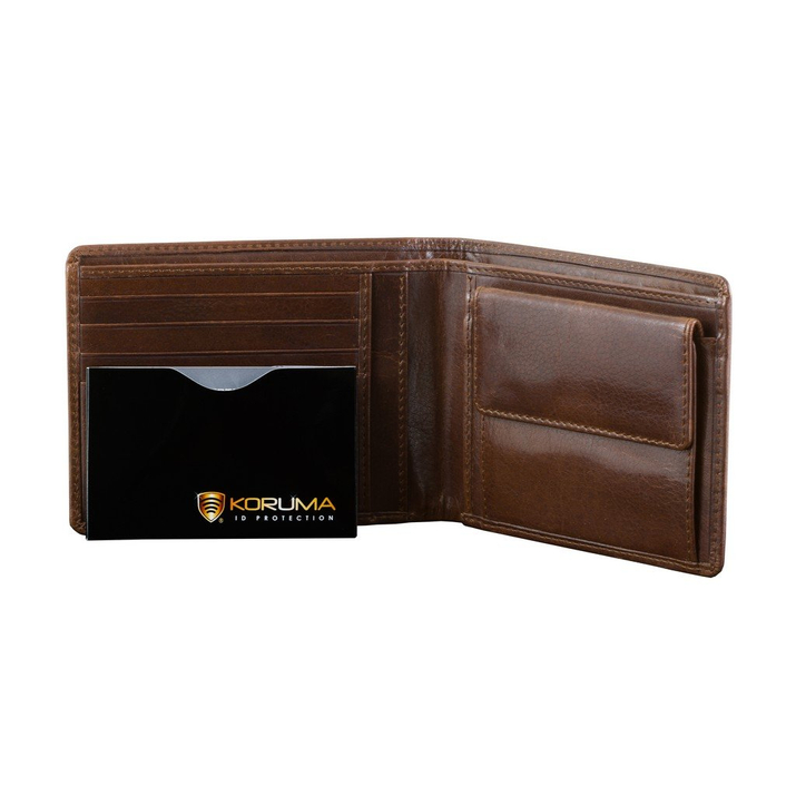  Proximity Kartenetui - Koruma (horizontal, schwarz, goldenes Logo) 10er Set.