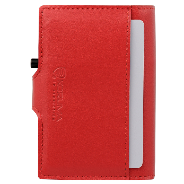 Aluminium-Portemonnaie mit Kartenschlitten und Kartenschutz (schwarz)