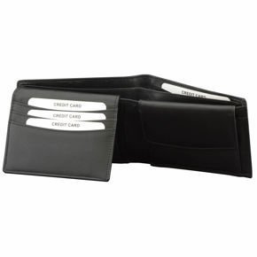 Brieftasche für Männer zum Schutz von kontaktlosen Karten (Schwarz)