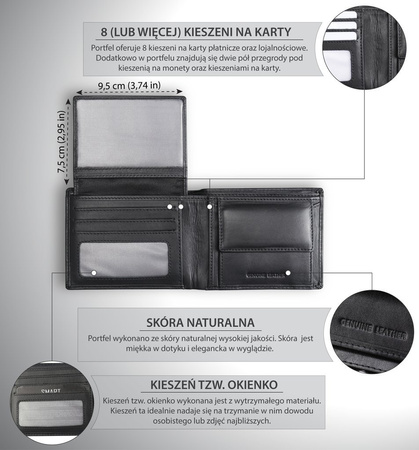 Jugendliches Anti-Diebstahl 3-in-1 Portemonnaie mit RFID BLOCK Schutz (schwarz)