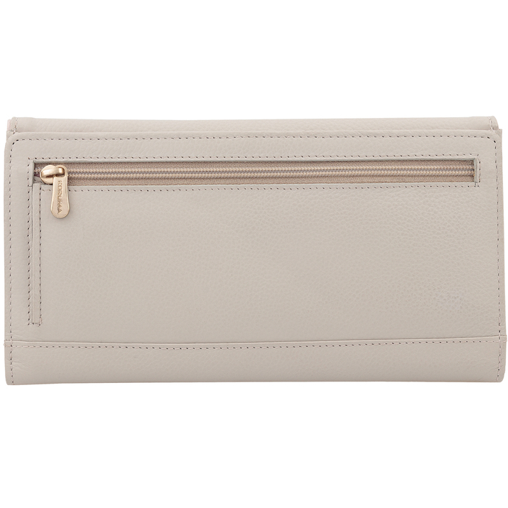 Damenbrieftasche mit Handyhalterung und RFID-Schutz (grau-rosa)