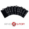 Vertical RFID blocking sleeve (black with gold logo)