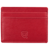 RFID-Kartenetui aus Leder für Damen (Rot)