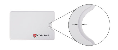 RFID-Plastikkartenetui mit Diebstahlschutz (weiß)
