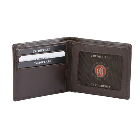 Ultradünne Brieftasche für Geldscheine und kontaktlose Karten (Braun)