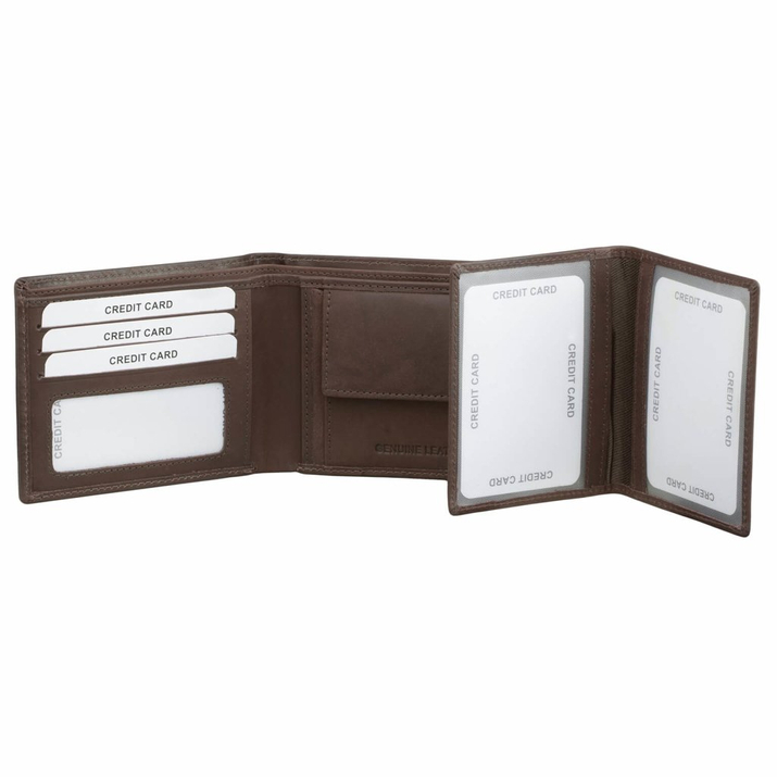 Anti-Diebstahl-Brieftasche für Jugendliche 3in1 mit RFID BLOCK Schutz (braun)