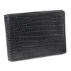 SLIM superschlanke Herrenlederbrieftasche (Schwarz, Kroko)