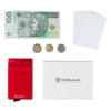 Aluminium-Portemonnaie mit Kartenschlitten und Kartenschutz (Rot)