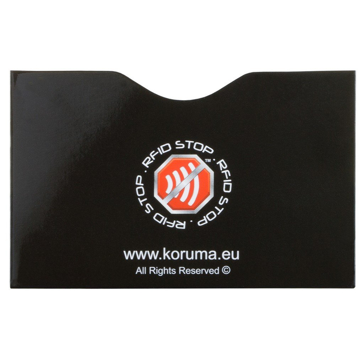  Proximity Kartenetui - Koruma (horizontal, schwarz, goldenes Logo) 10er Set.