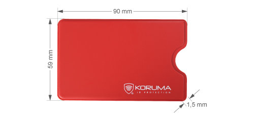 RFID-Kunststoffetui zur Diebstahlsicherung für Debitkarten (rot)